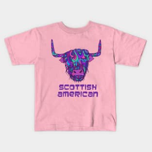 Scottish American Highland Cow Kids T-Shirt